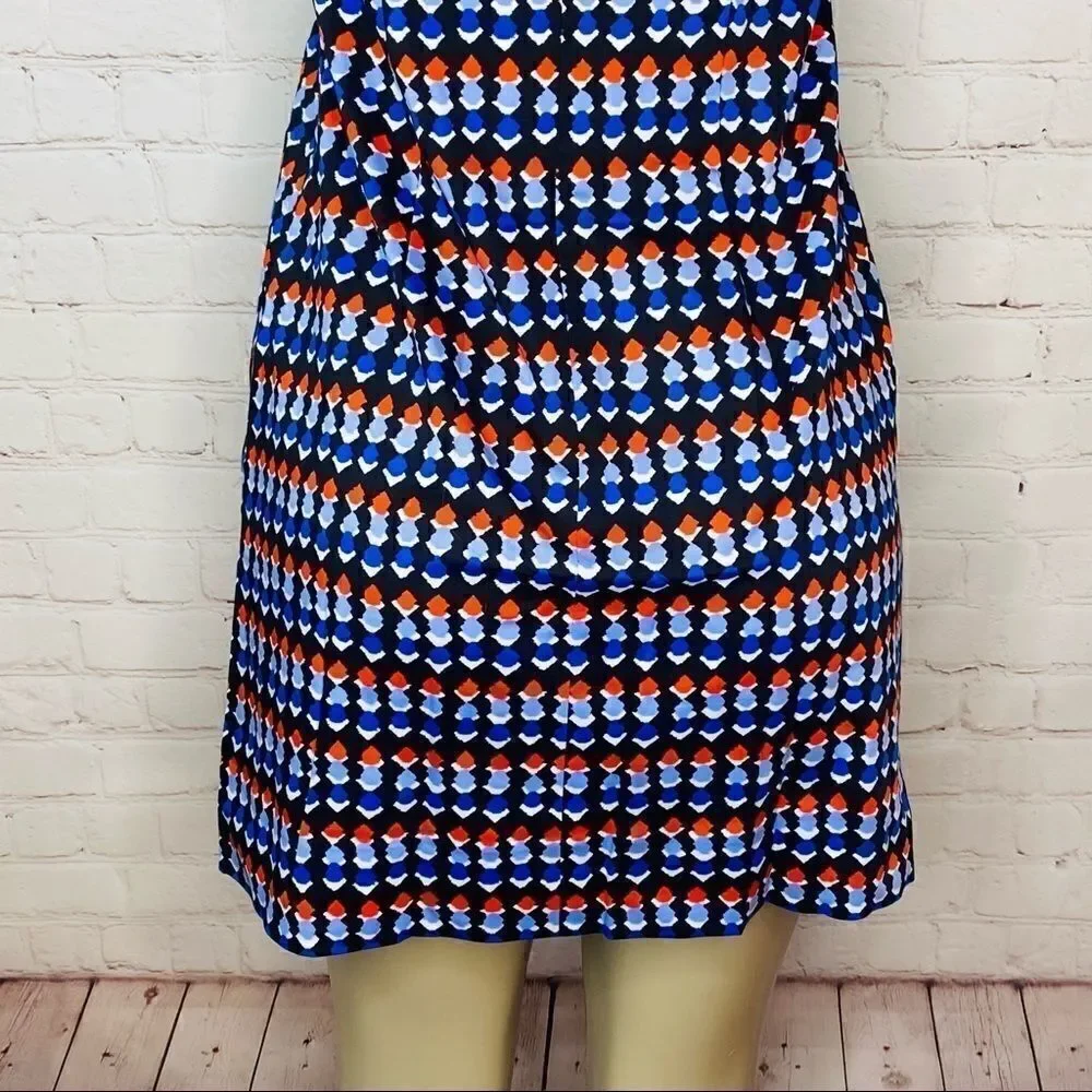Shoshanna Geometric Print Short Sleeve Shift Dress size 2